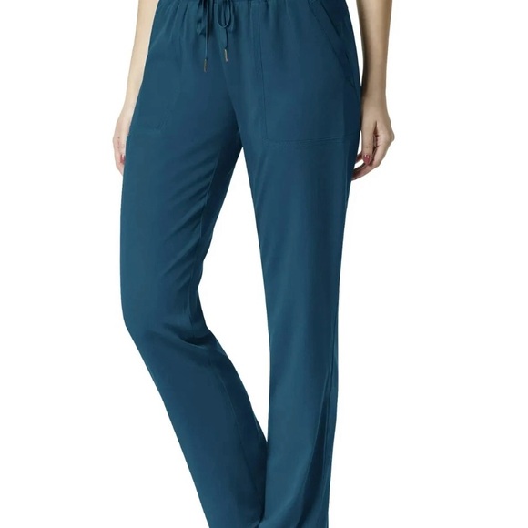 NWT ~ WonderWink Aero Scrub Pants Caribean Blue - Modern Fit Medium Tall - Picture 1 of 4